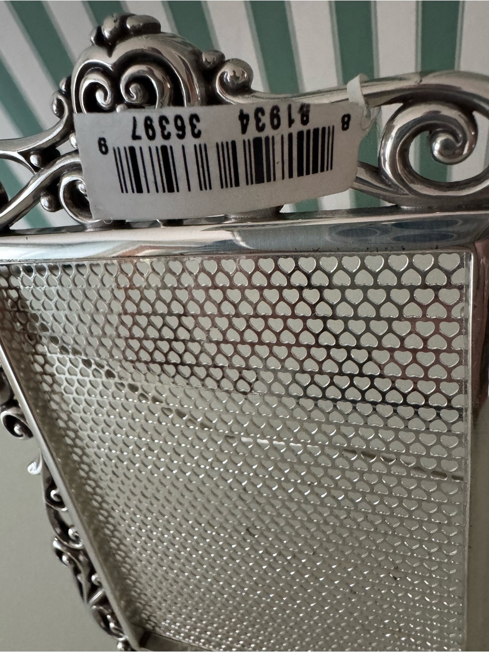 NWT Brighton Ornate Silver Decorative jewelry holder Picture Frame - Picture 4 of 6